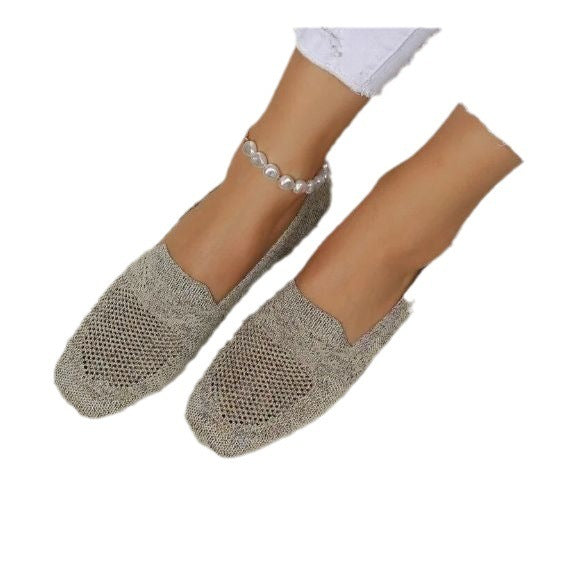 Chaussures de sport plates basses à bout rond pour femmes