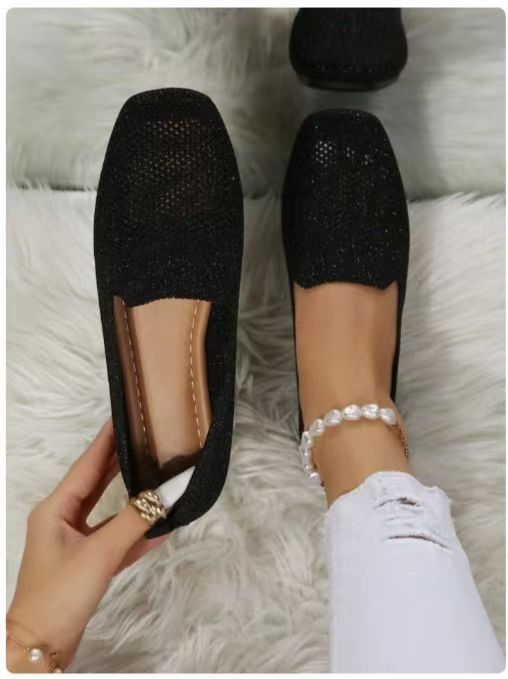Chaussures de sport plates basses à bout rond pour femmes