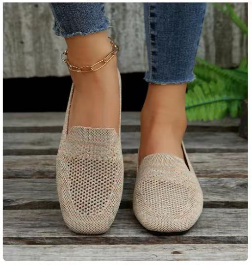 Chaussures de sport plates basses à bout rond pour femmes