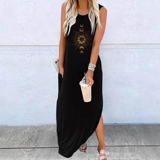 Robe longue sans manches, nouvelle collection d'été